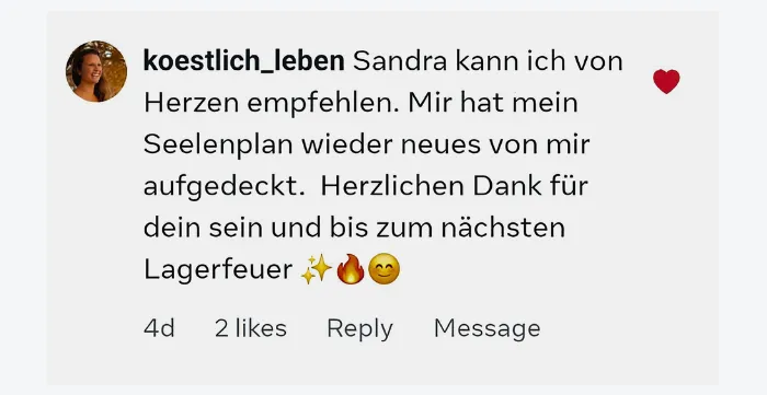 Sandra Hirsch Soul Plan Erfahrungen – Kundin lobt persönliche Erstellung des Reports